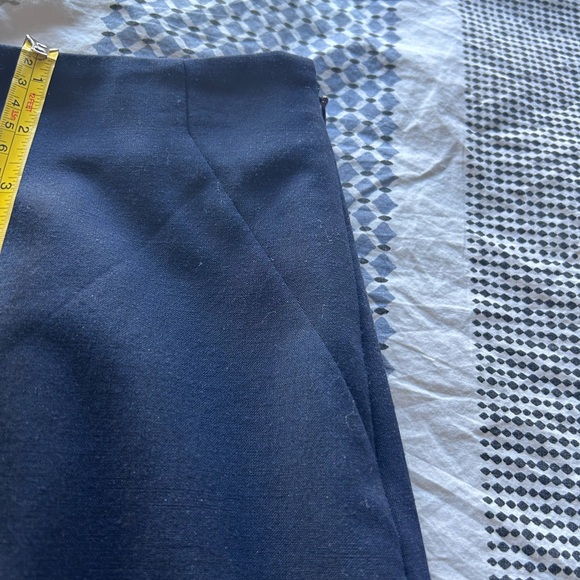 Ann Taylor Midi Pencil Skirt with Slit on the side for 4 navy - Picture 5 of 8